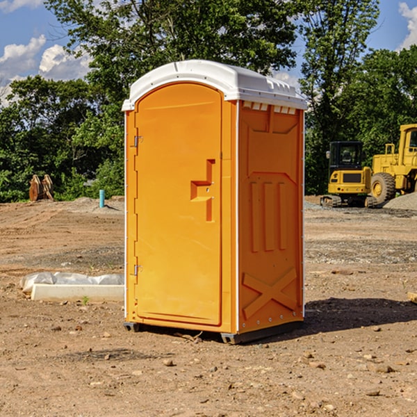 how often are the porta potties cleaned and serviced during a rental period in Rainbow Lake NY